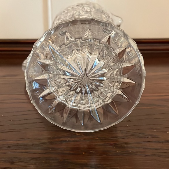 Vintage Large Cut Crystal Water Pitcher with Pedestal Base - Picture 5 of 8